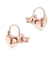 Beautiful Heart Lock Silver Stud Earring STS-5166